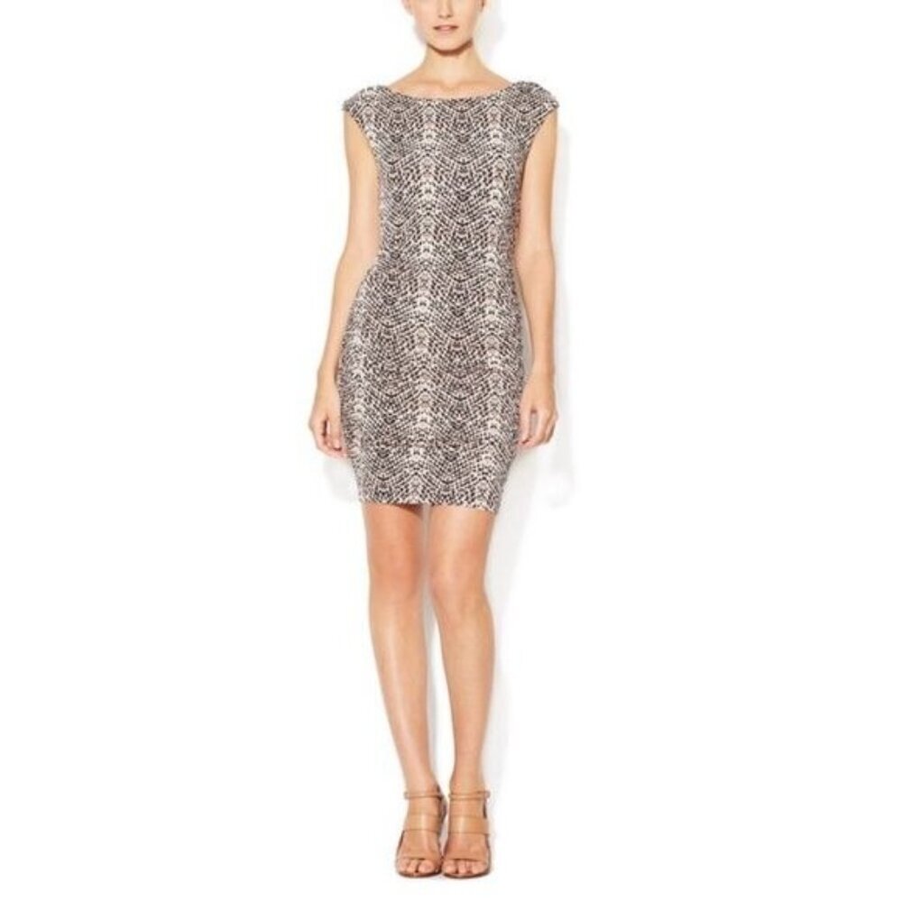 Ellena Ruched Snake Print Dress - Size S, Excellent Condition